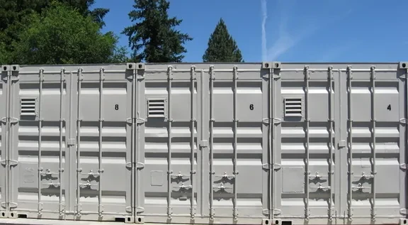 Steel container doors at Willow Creek Self Storage